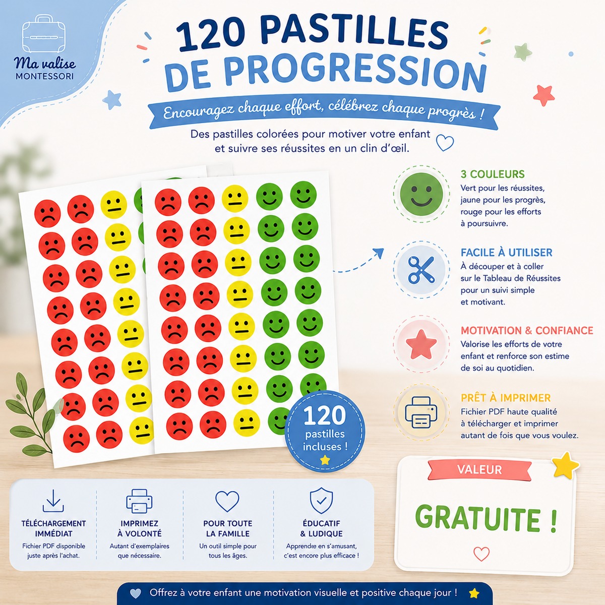 120 Pastilles de progression