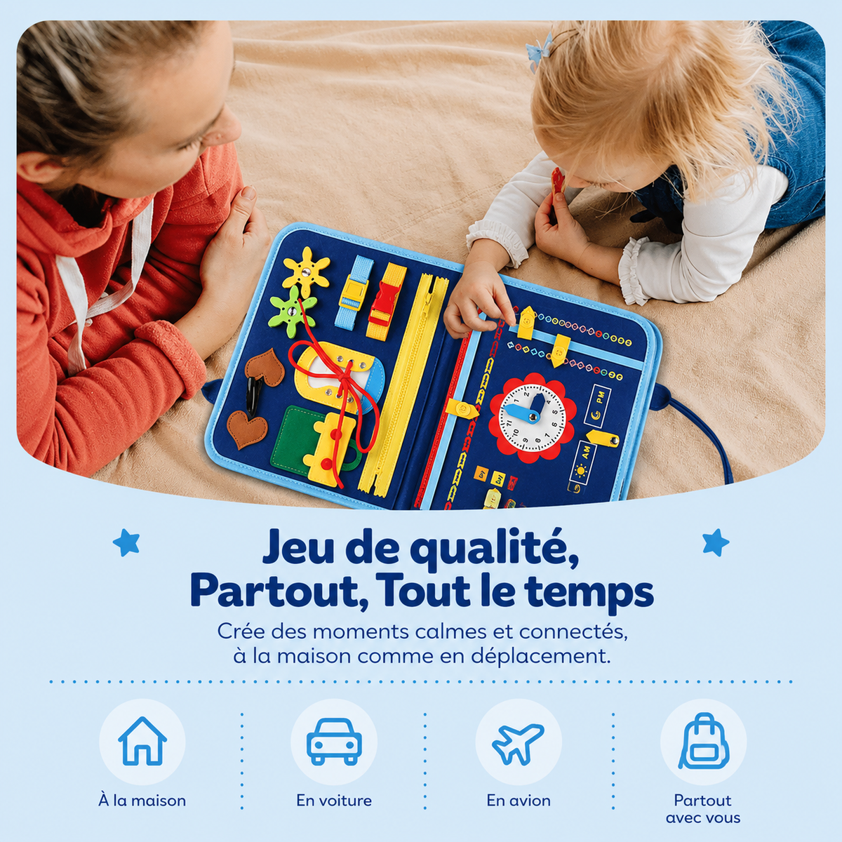 Valise d'Activités Montessori – Réduit le Temps d'Écran