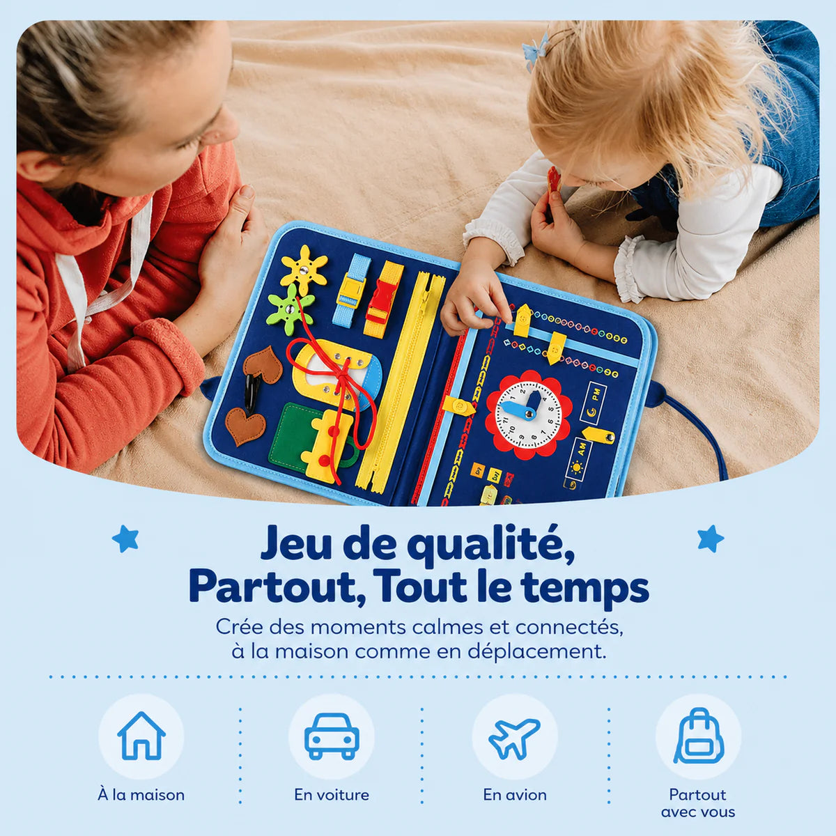 Valise d'Activités Montessori – Réduit le Temps d'Écran