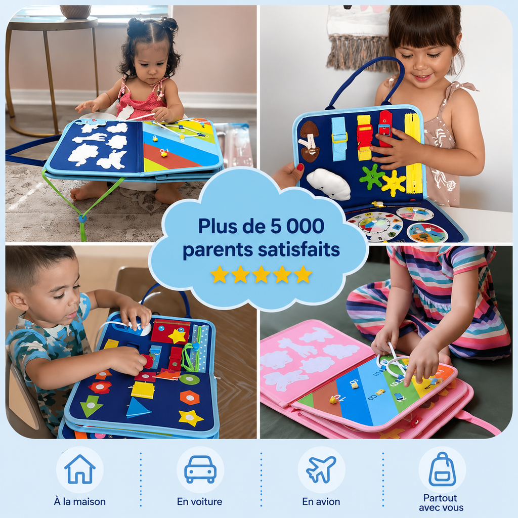 Valise d'Activités Montessori – Réduit le Temps d'Écran