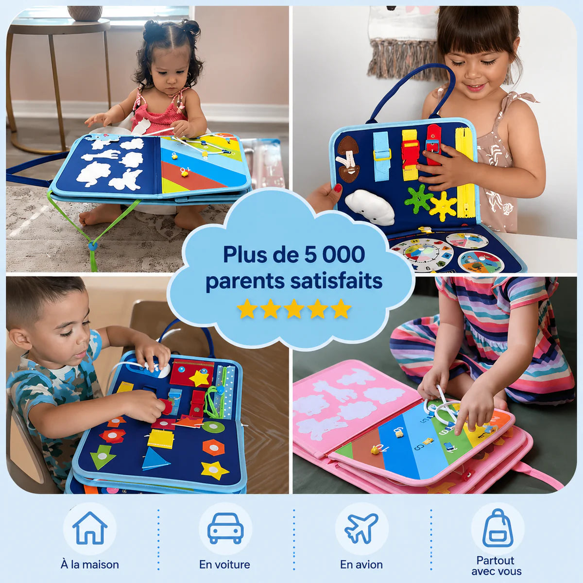 Valise d'Activités Montessori – Réduit le Temps d'Écran