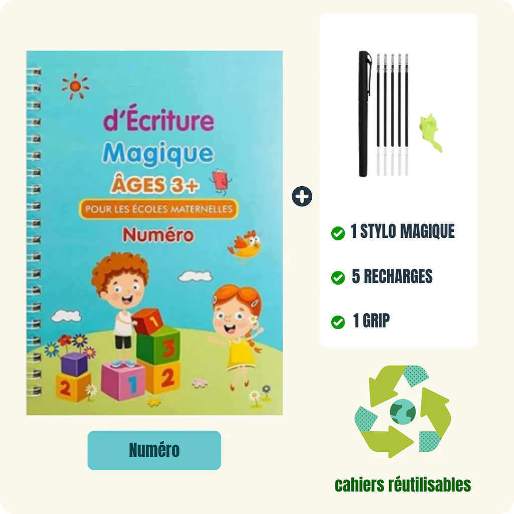 Cahiers Magiques Réutilisables – Apprendre à écrire dès 3 ans