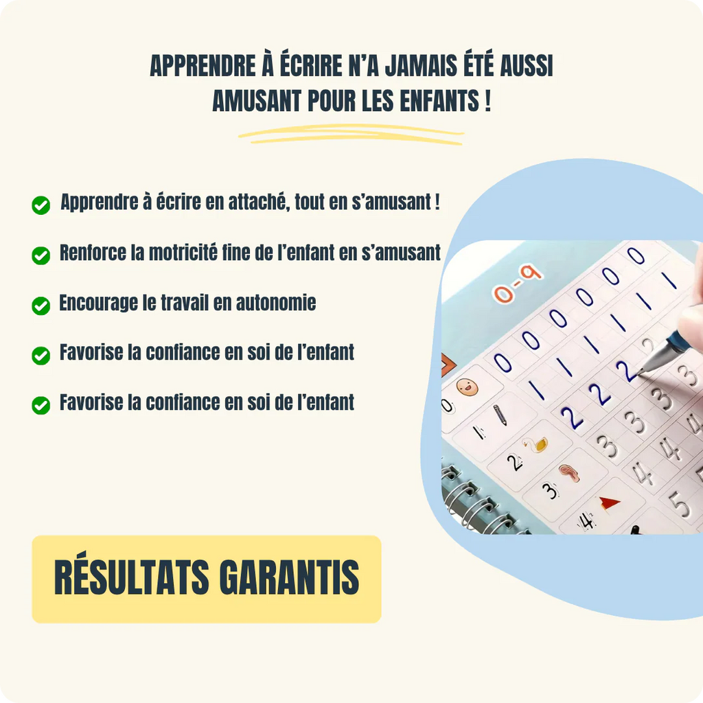 Cahiers Magiques Réutilisables – Apprendre à écrire dès 3 ans