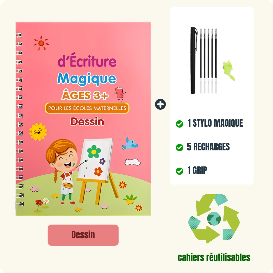 Cahiers Magiques Réutilisables – Apprendre à écrire dès 3 ans