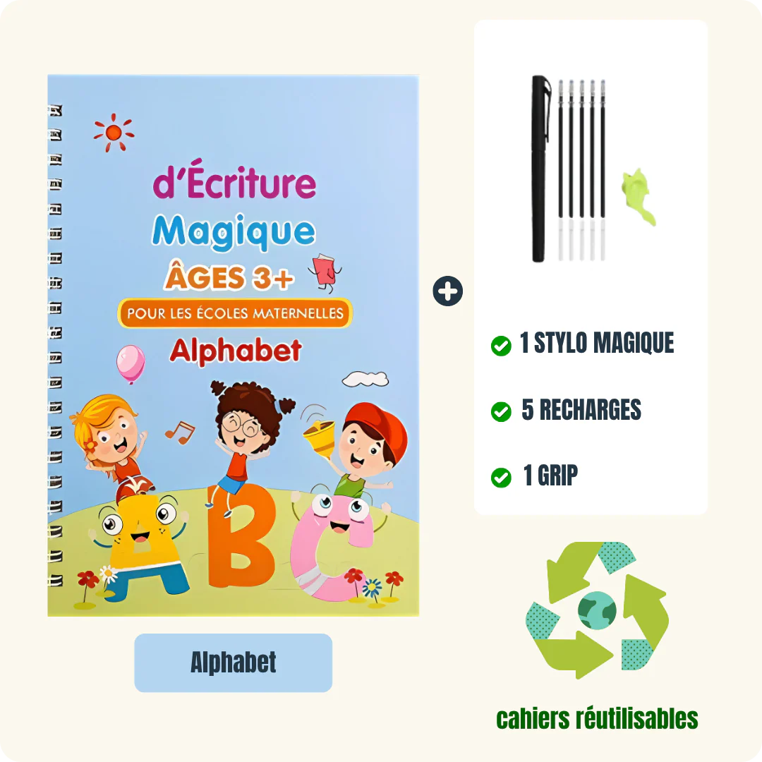 Cahiers Magiques Réutilisables – Apprendre à écrire dès 3 ans
